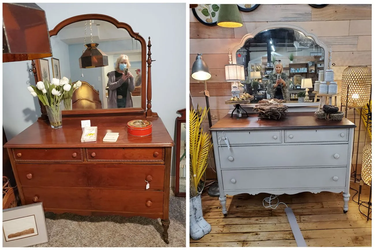 Vintage Dresser Makeover with Fusion Mineral Paint - Saw Nail and