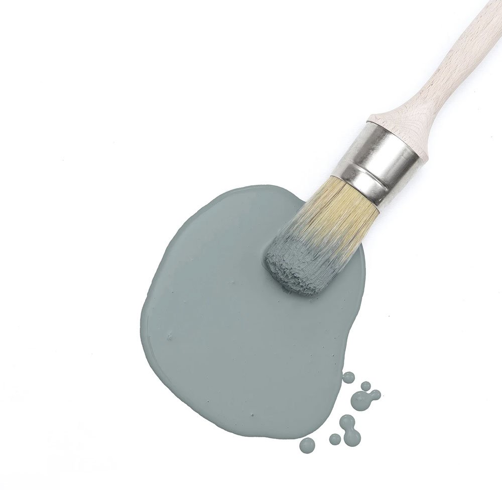 Oyster Grey Milk Paint and Brush